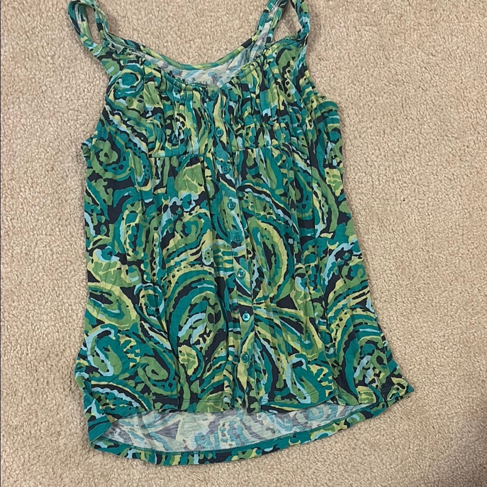 Green Paisley Women's Top